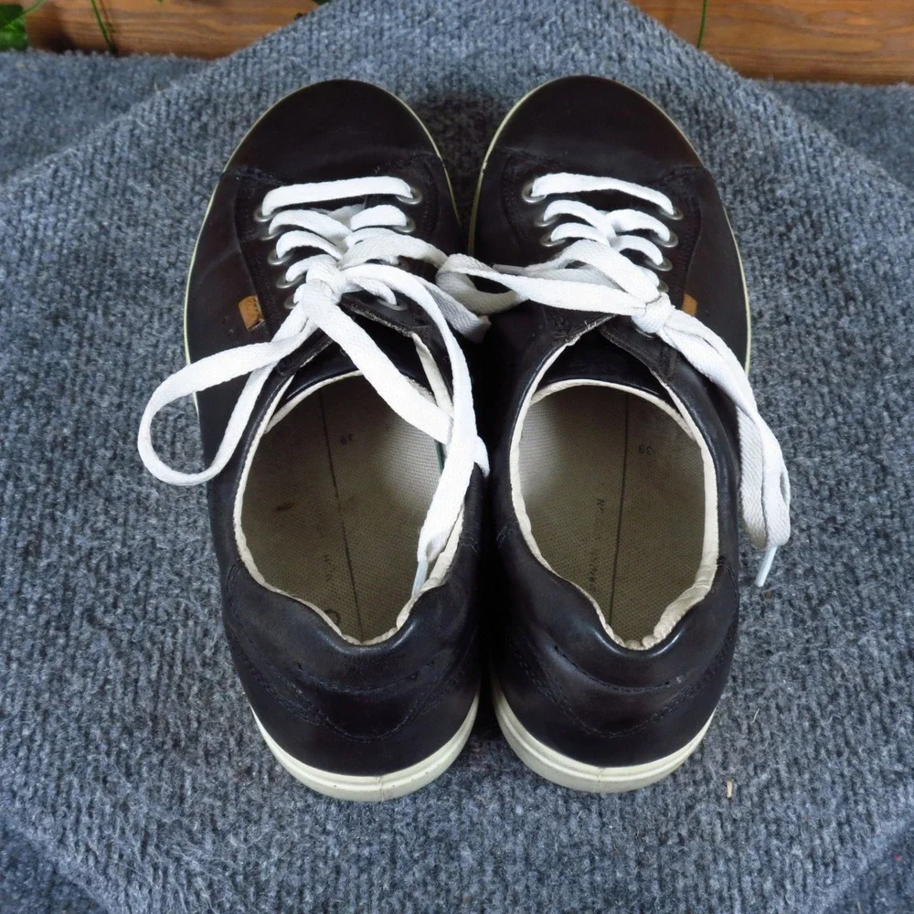 ECCO Soft 7 Womens Sneaker‎ Size 39 US 8 Walking Shoe Black Leather